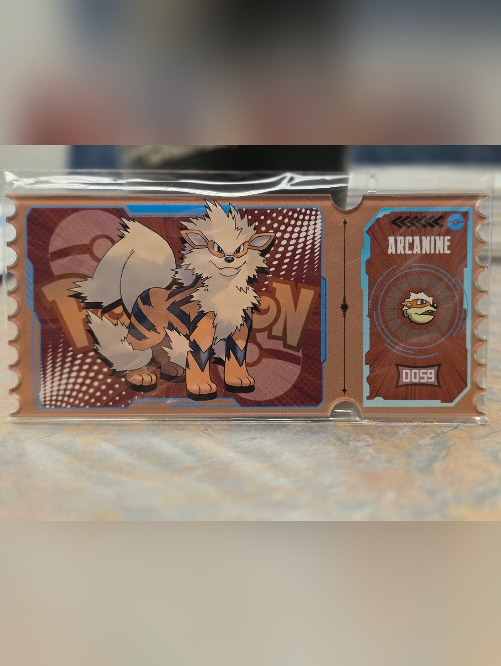 Arcanine Pokémon Acrylic Ticket